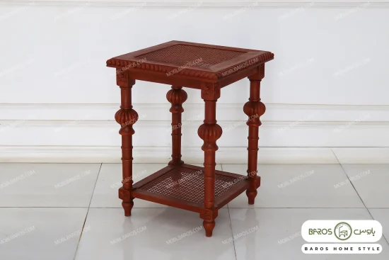 میز جلو مبلی و عسلی حصیری کاجی کد ۲ باروس 653 (1)