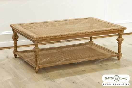 میز جلو مبلی و عسلی حصیری کاجی کد ۲ باروس ۱۱ (4)