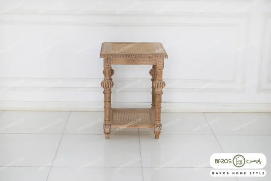 میز جلو مبلی و عسلی حصیری کاجی کد ۲ باروس00 (2)