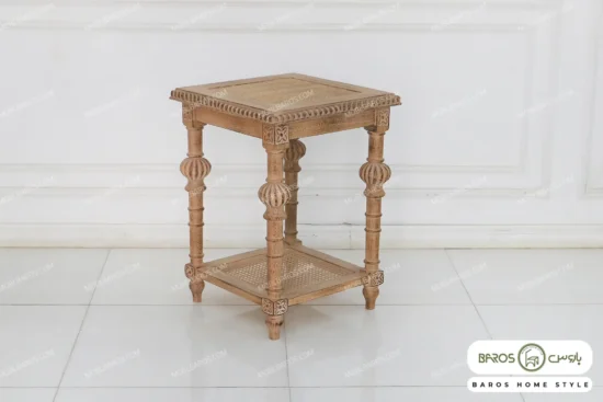 میز جلو مبلی و عسلی حصیری کاجی کد ۲ باروس00 (3)