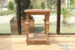 میز جلو مبلی و عسلی حصیری کاجی کد ۲ باروس02 (2)
