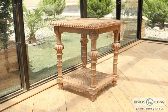 میز جلو مبلی و عسلی حصیری کاجی کد ۲ باروس02 (3)