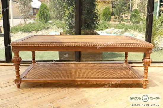 میز جلو مبلی و عسلی حصیری کاجی کد ۲ باروس02 (4)