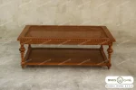 میز جلو مبلی و عسلی حصیری کاجی کد ۲ باروس120 (3)