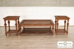 میز جلو مبلی و عسلی حصیری کاجی کد ۲ تولیدی مبل باروس (1)