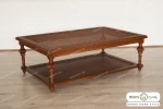 میز جلو مبلی و عسلی حصیری کاجی کد ۲ تولیدی مبل باروس (5)
