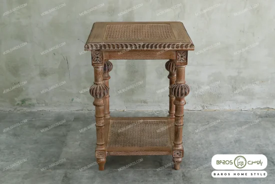 میز جلو مبلی و عسلی حصیری کاجی کد ۲ خرید باروس 66 (2)