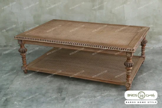 میز جلو مبلی و عسلی حصیری کاجی کد ۲ خرید باروس 66 (5)