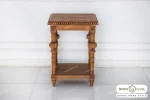 میز جلو مبلی و عسلی حصیری کاجی کد ۲ مبلمان باروس (1)