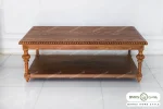 میز جلو مبلی و عسلی حصیری کاجی کد ۲ مبلمان باروس (3)