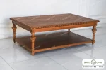 میز جلو مبلی و عسلی حصیری کاجی کد ۲ مبلمان باروس (4)