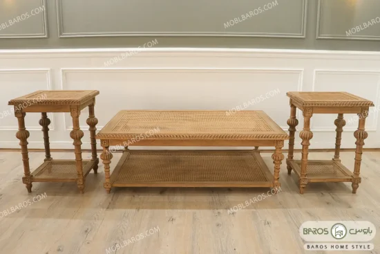 میز ناهار خوری چوبی کاجی کد ۳۰ مبل باروس (1)