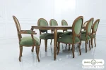 میز ناهارخوری ابزاری با صندلی راشل پایه سم آهویی کد ۳ خرید باروس 1 (1)