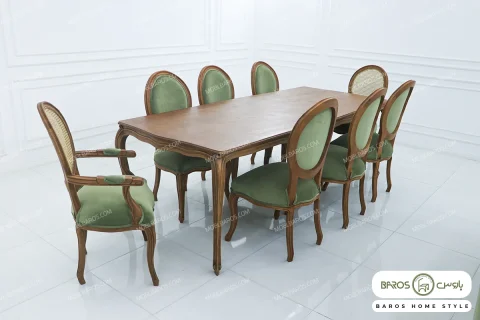 میز ناهارخوری ابزاری با صندلی راشل پایه سم آهویی کد ۳ خرید باروس 1 (2)