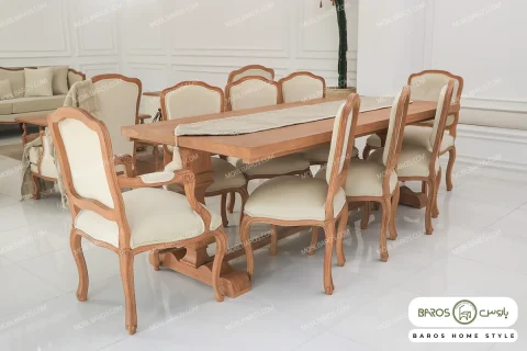 میز ناهارخوری و غذا خوری کلاسیک مدل دکورا کد ۶ خرید باروس (2)