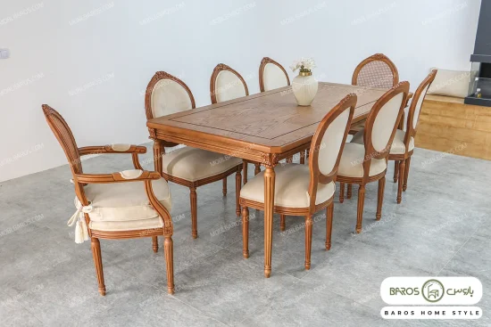میز ناهارخوری چوبی کاجی کد ۳ خرید باروس (4)