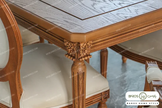 میز ناهارخوری چوبی کاجی کد ۳ خرید باروس (6)