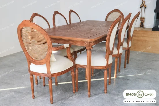 میز ناهارخوری چوبی کاجی کد ۳ خرید مبل باروس 1014 (4)