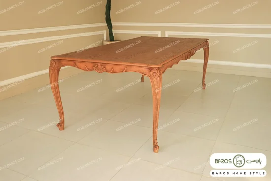 میز ناهارخوری کلاسیک منبتی رومینا با صندلی کینگ کد ۵ خرید باروس (4)