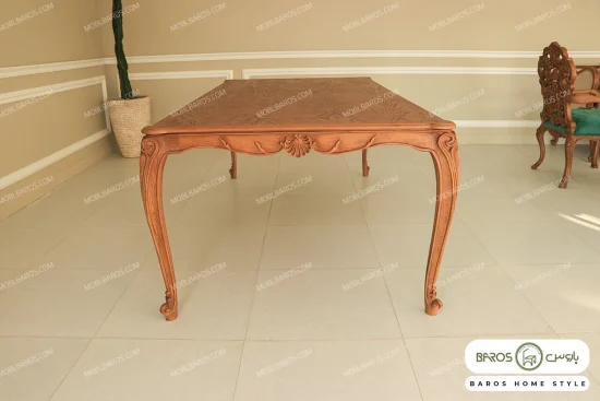 میز ناهارخوری کلاسیک منبتی رومینا با صندلی کینگ کد ۵ خرید باروس (5)