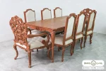 میز ناهارخوری کلاسیک منبتی رومینا با صندلی کینگ کد ۵ خرید باروس 89 (2)