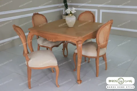میز ناهارخوری کلاسیک و چوبی مدل لورنزو کد ۷ خرید باروس (2)