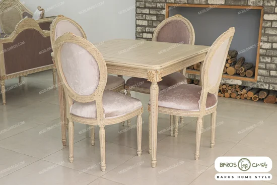 میز ناهارخوری ۴ نفره کاجی کد ۴ خرید باروس (2)