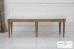 بنچ پایه چوبی لویی کد ۲ خرید مبل باروس ۱۰۱۴ (3)