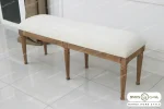 بنچ پایه چوبی لویی کد ۲ خرید مبل باروس ۱۰۱۴ (4)