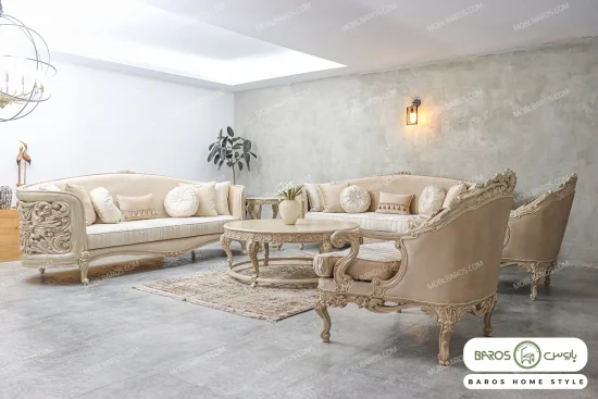 مبل استیل و سلطنتی جدید مدل الینا خرید مبل باروس ۴۹۴۹۳ (1)