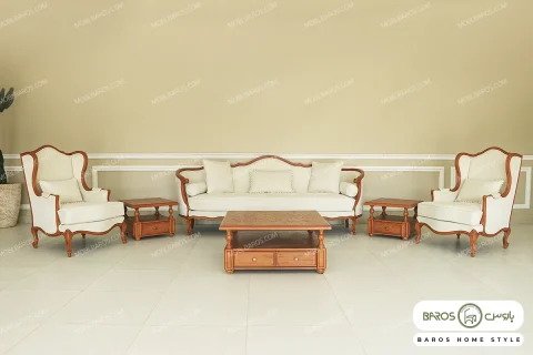 مبل نئو کلاسیک ۷ نفره جورجیا و کویین و فرانسوی کد ۲ خرید باروس (1)