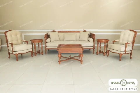 مبل نئوکلاسیک راشل پلاس و کاناپه کاجی خرید باروس (2)