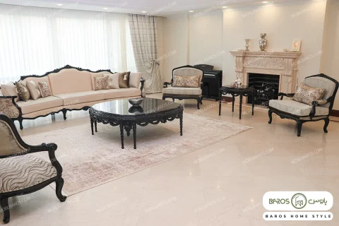مبل کلاسیک لوکس و منبتی جدید نوادا خرید مبل باروس کد 1014 (2)