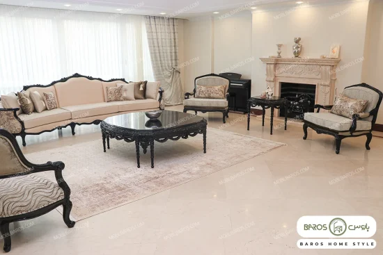 مبل کلاسیک لوکس و منبتی جدید نوادا خرید مبل باروس کد 1014 (2)