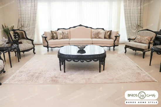 مبل کلاسیک لوکس و منبتی جدید نوادا خرید مبل باروس کد 1014 (6)