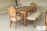 میز ناهارخوری روتی با صندلی گندم و صندلی بنچ خرید باروس (3)