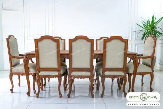 میز ناهارخوری رومینا مدل کلاسیک تولیدی مبل باروس (11)