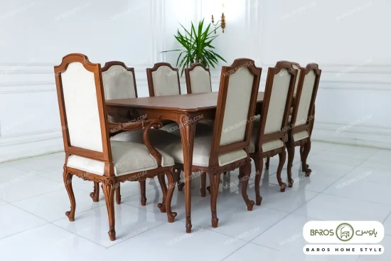میز ناهارخوری رومینا مدل کلاسیک تولیدی مبل باروس (8)