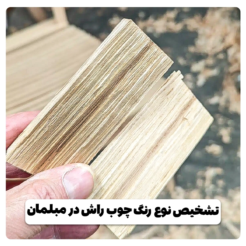 تشخیص نوع رنگ چوب راش در مبلمان