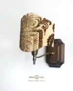 دیوارکوب کلاسیک پایه برنز و چوب راش بلژیکی خرید مبل باروس 39392 (1)