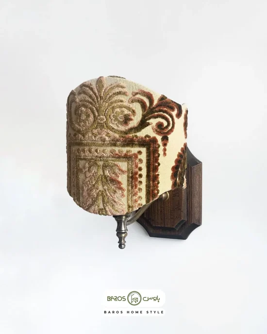 دیوارکوب کلاسیک پایه برنز و چوب راش بلژیکی خرید مبل باروس 39392 (2)