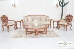 ست مبلمان ۷ نفره ترکیبی کلاسیک کینگ و کاناپه کارن و رومینا خرید مبل باروس 1012 (2)