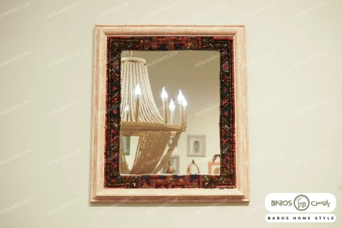 قاب آینه جدید و خاص طرح دوربافت شده خرید مبل باروس ۳۹۳۹