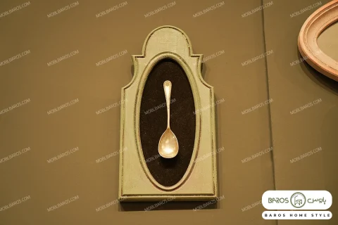 قاب آینه چوبی جذاب قاشق با صفحه مشکی خرید مبل باروس 3392 (1)