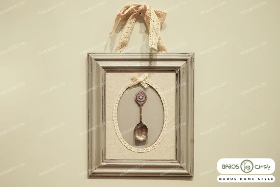 قاب آینه چوبی طرح زیبای قاشق تک خرید مبل باروس 39392