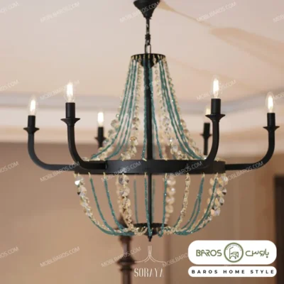 لوستر پذیرایی مدل ثریا 6 شعله خرید مبل باروس 2382 (1)