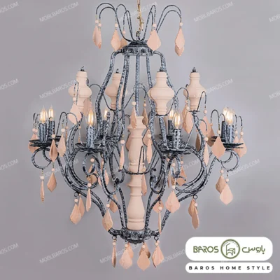 لوستر پذیرایی مدل رها 6 شعله خرید مبل باروس 10138