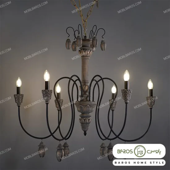 لوستر پذیرایی مدل گوشواره 6 شعله خرید مبل باروس 29232 (1)