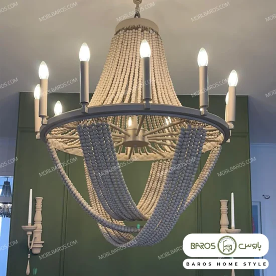 لوستر پذیرایی مدل گیسو 6 شعله خرید مبل باروس 383 (3)