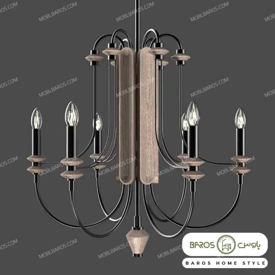 لوستر پذیرایی مدل گیسو 6 شعله خرید مبل باروس 383 (4)